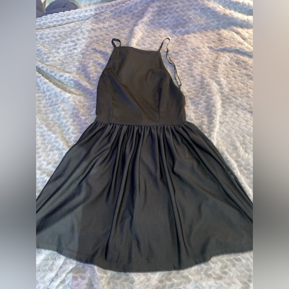 Black mini dress